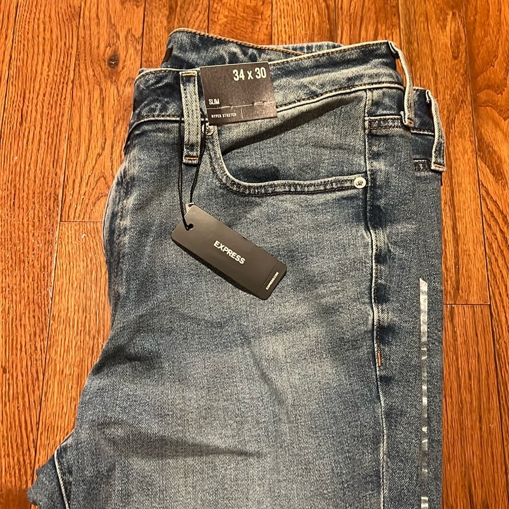 Express Men’s Slim Hyper Stretch Jeans 34x30 NWT